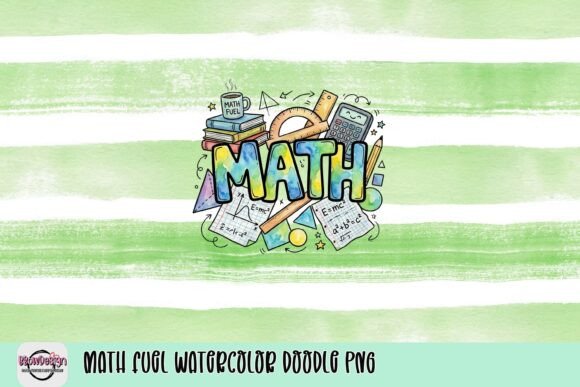 Download Math Fuel Watercolor Doodle PNG - Premium Bundle