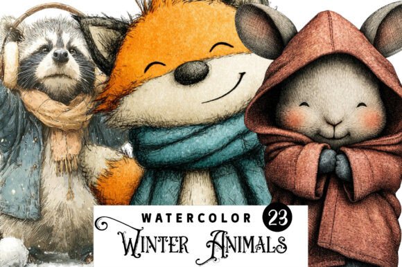 Download Woodland Winter Animals Clipart - Winter animal Collection